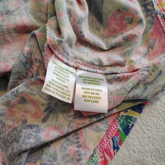 Lilly Pulitzer Off Shoulder Top Bright Colorful Vacation Resort Preppy Size XXS - Picture 8 of 10